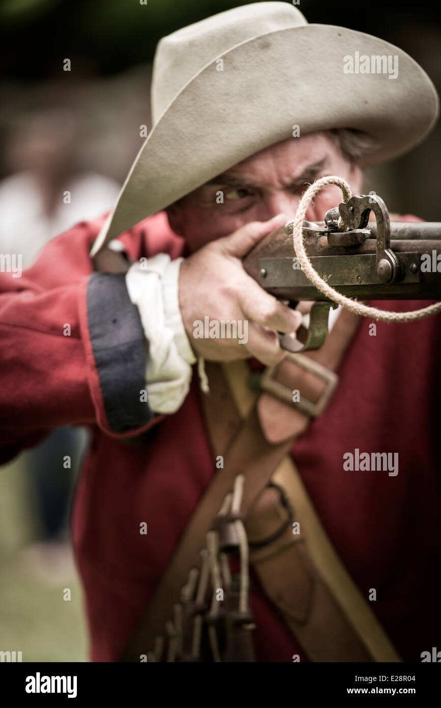Englischer Bürgerkrieg - Reenactment Stockfoto