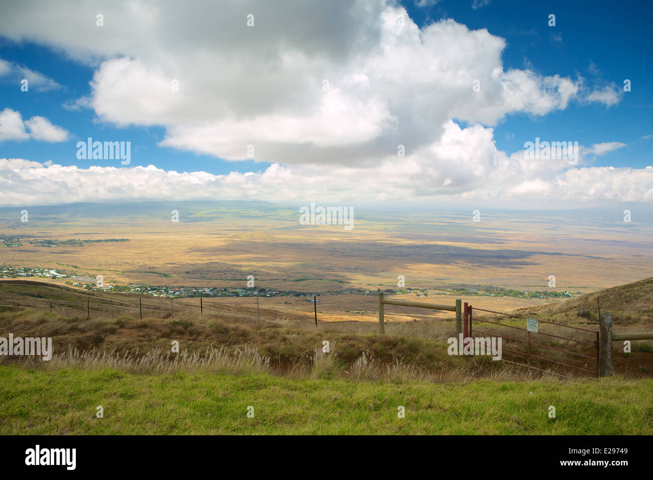 Schöne Aussicht vom Berg Kohala auf der Big Island von Hawaii Stockfoto