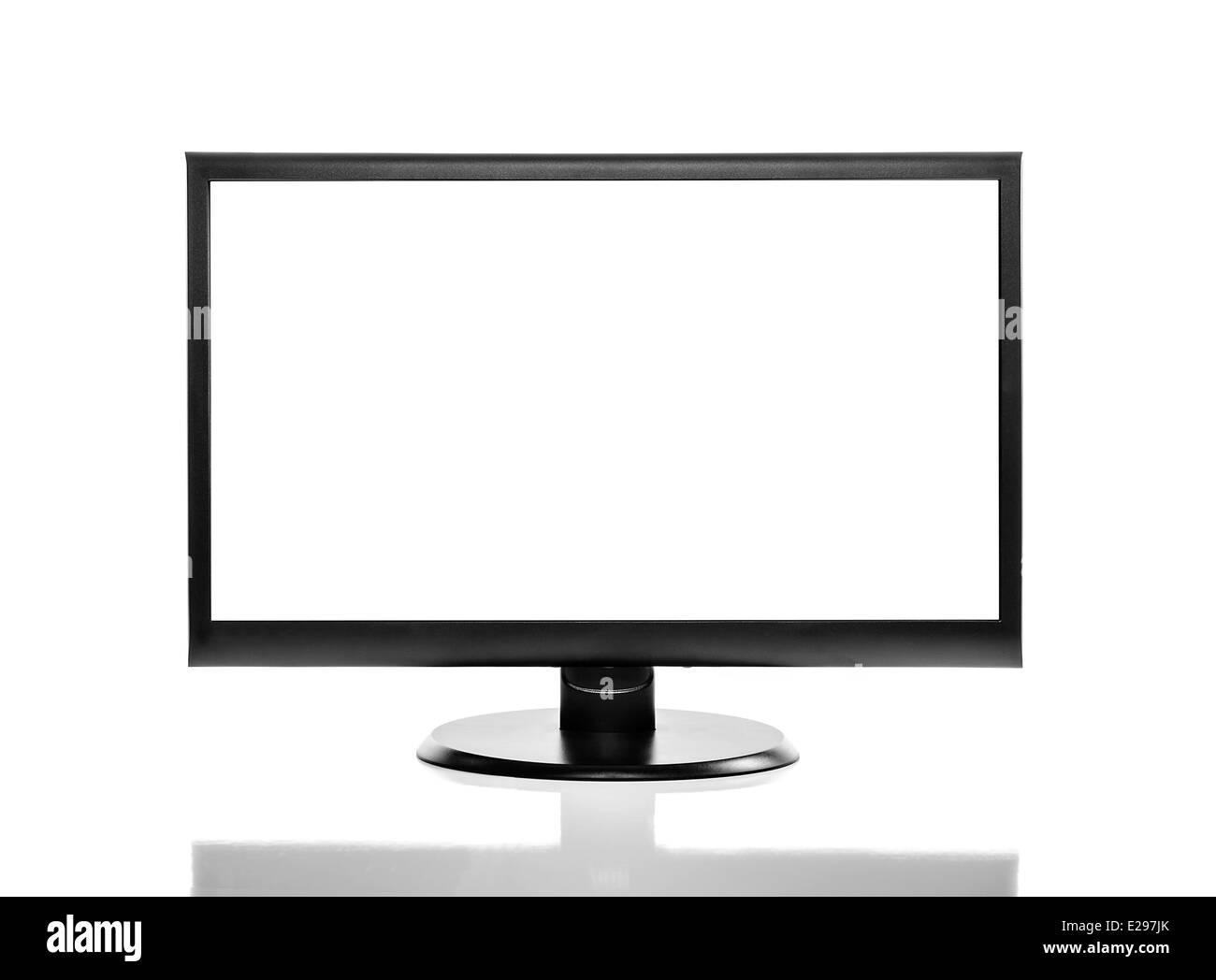Desktop-Computer, Display-Monitor isoliert auf weiss Stockfoto