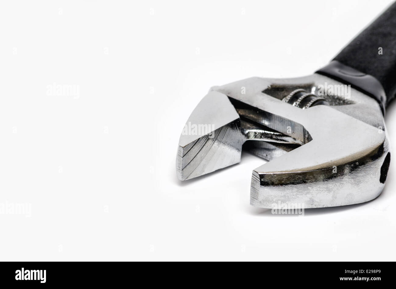 Schraubenschlüssel hautnah Stockfoto