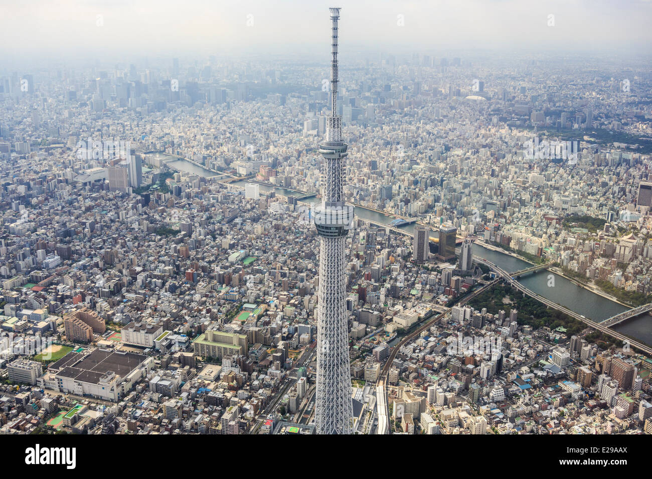 Sumida-Fluss und Tokyo Skytree, Tokyo, Japan Stockfoto