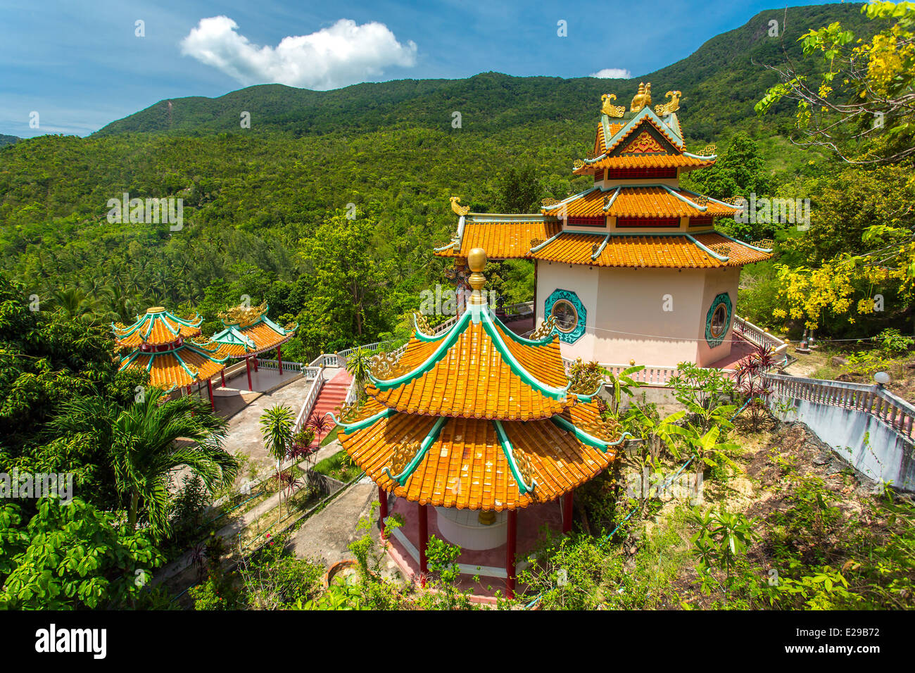 Kuan Yin, chinesische Tempel Chaloklum Bucht auf Koh Phangan, Thailand Stockfoto