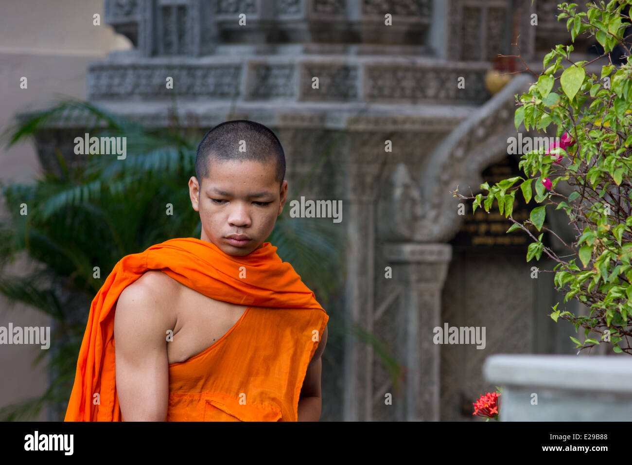 Mönch in Phnom Penh, Kambodscha. Stockfoto