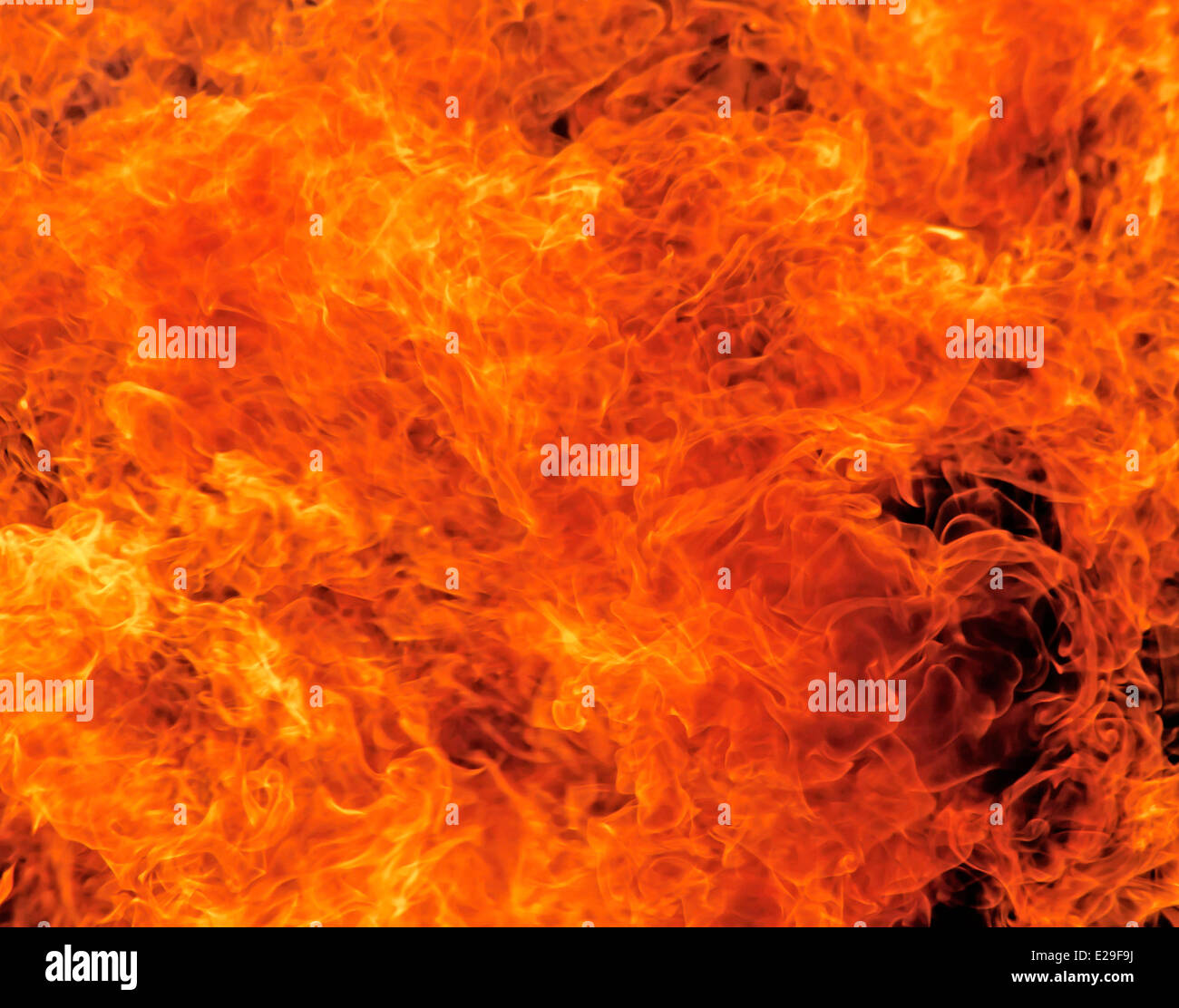 Brennende Flamme Rotglut. Stockfoto