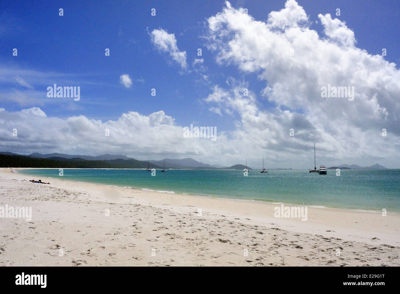 Whitehaven Beach, Whitsunday Island Stockfoto