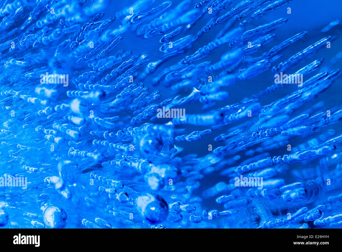 Ice Cube Luftblase Makro Stockfoto