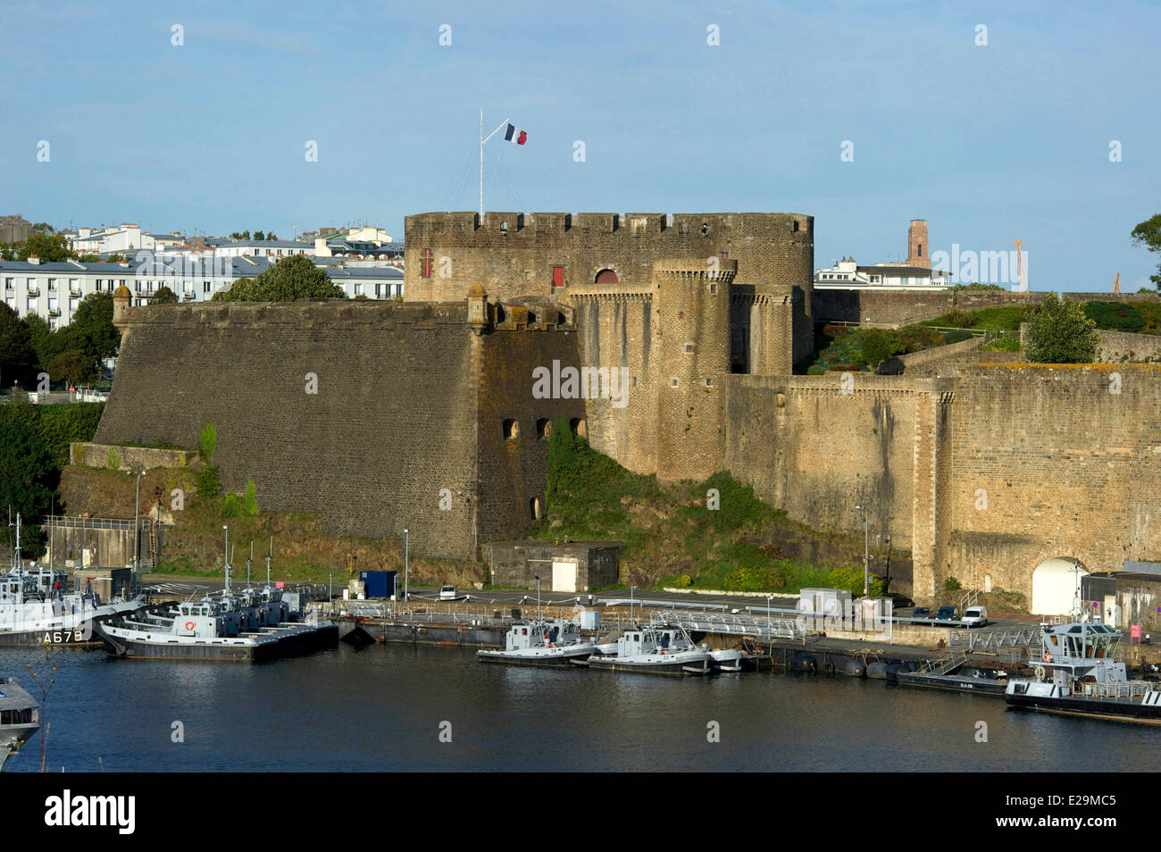 Frankreich, Finistere, Brest, das Schloss (Meeresmuseum), Mündung des Penfeld Stockfoto