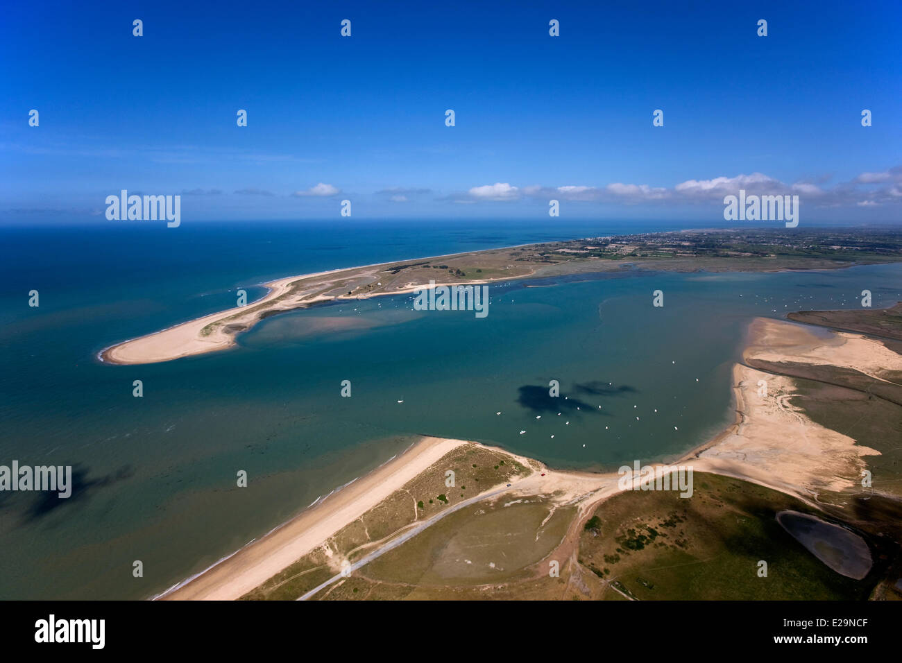 Nördlich Granville, Pointe d ' Agon (Luftbild), Cotentin, Manche, Frankreich Stockfoto