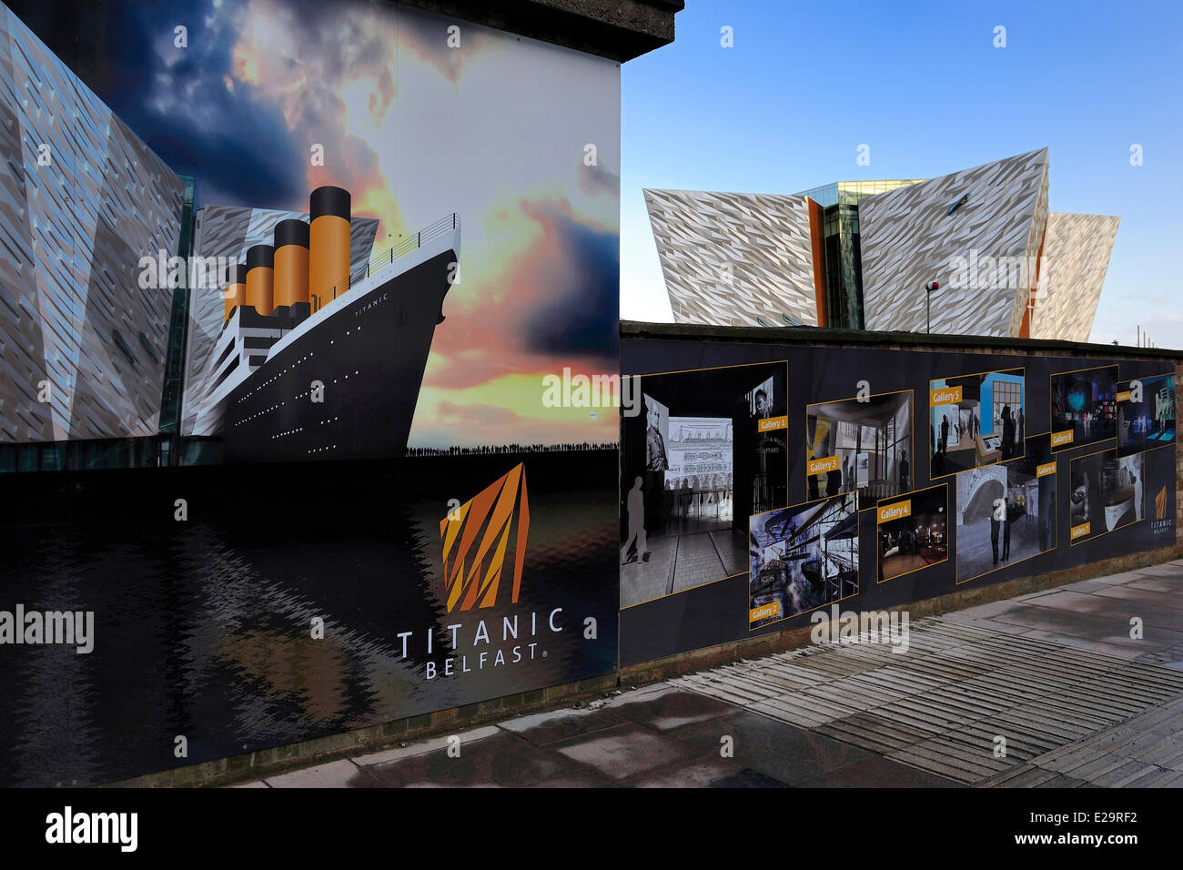 Großbritannien, Nordirland, Belfast, das neue Titanic Viertel der Königin der Insel, das Titanic Belfast Experience center Stockfoto