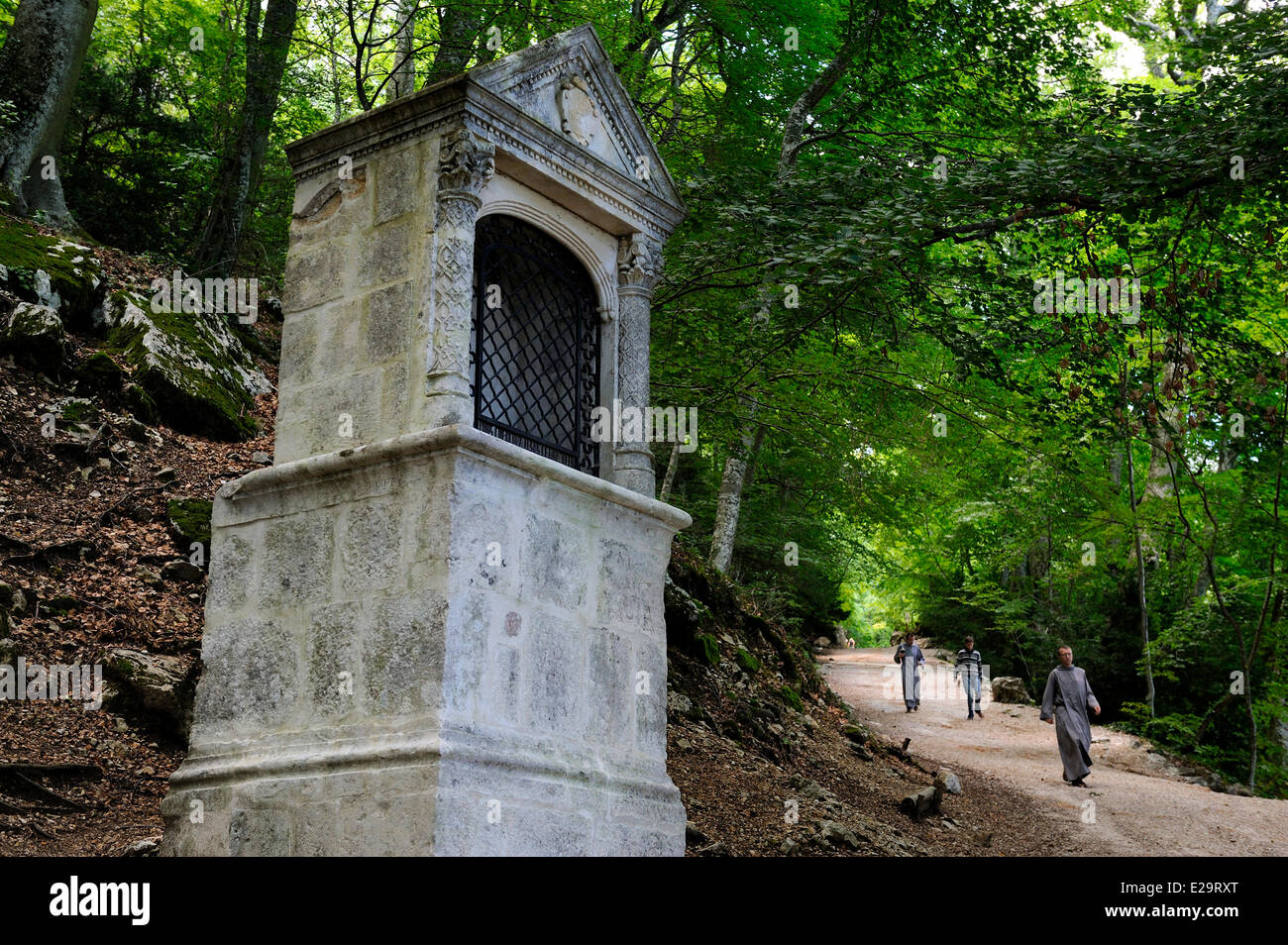 Frankreich, Var, Massif De La Sainte Baume, Wallfahrtskirche St. Mary Magdalene Stockfoto