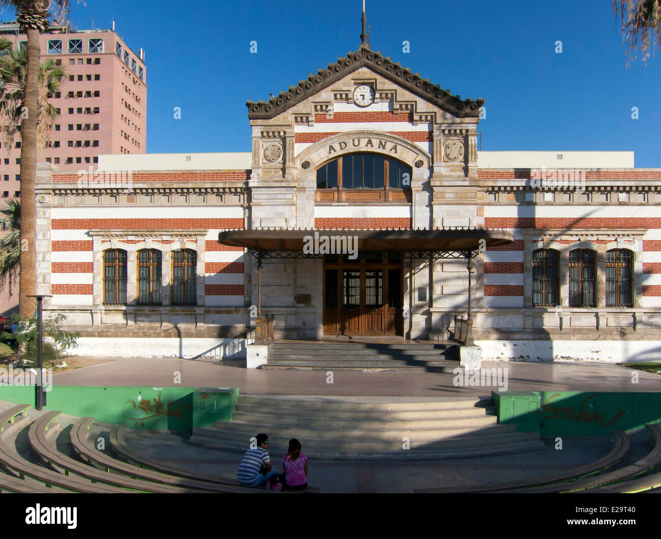 Chile, Arica und Parinacota Region, Arica, Ex Aduana, einem ehemaligen Zollgebäude 1874 errichtet in den Werkstätten von Gustave Stockfoto