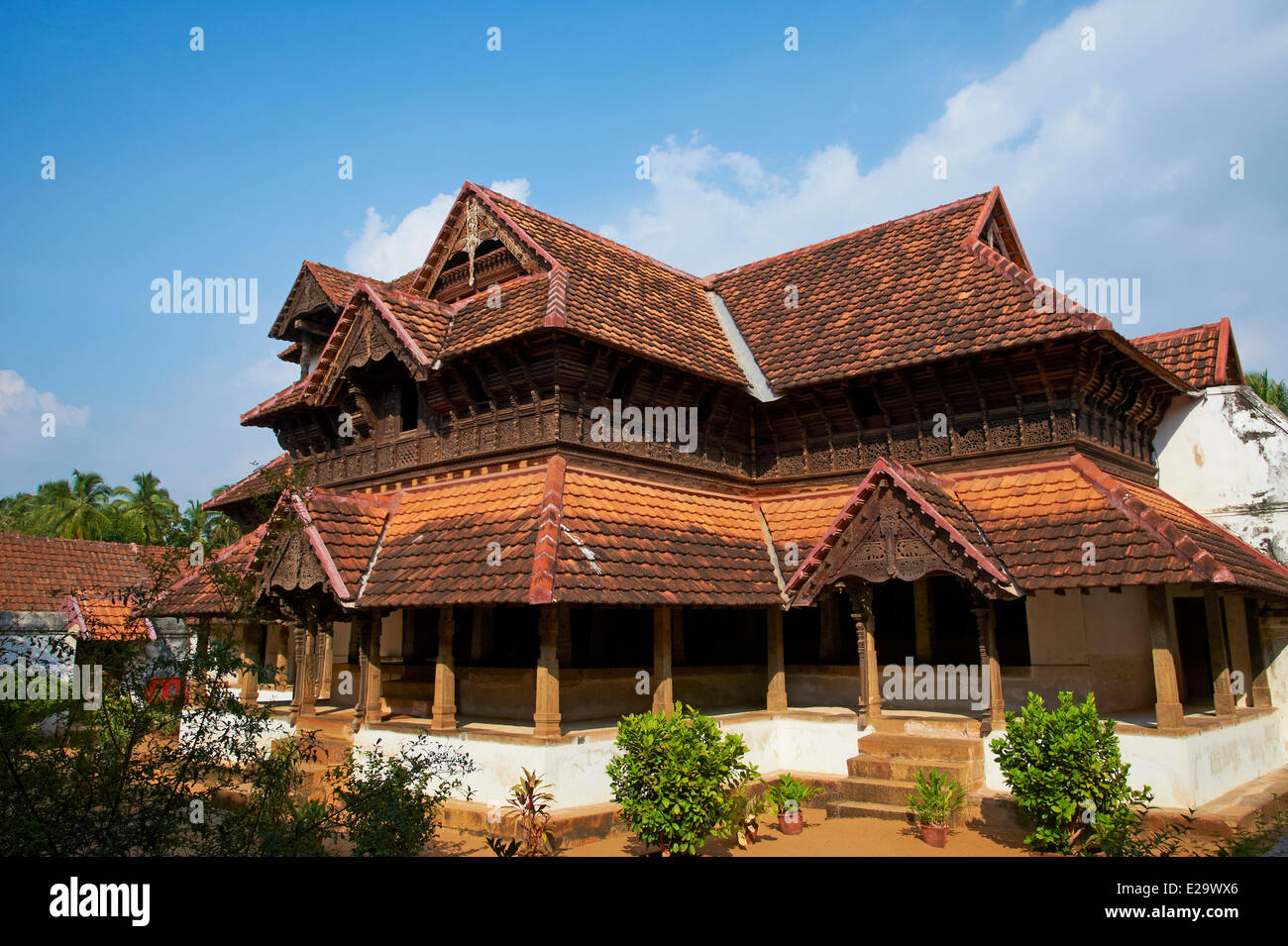 Indien, Bundesstaat Kerala, Padmanabhapuram Palast, größte hölzerne Palast von Asien Stockfoto