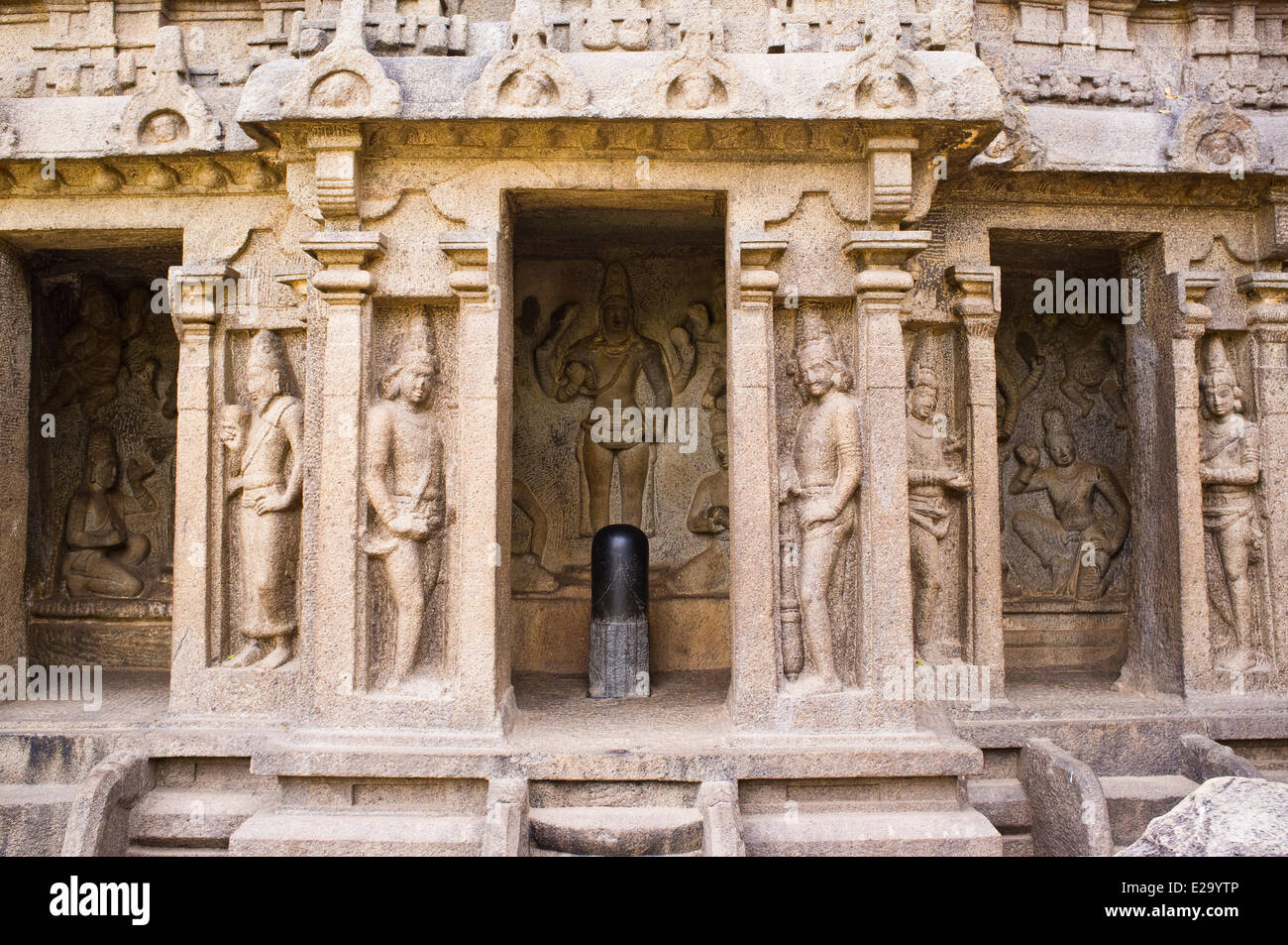 Indien, Tamil Nadu Zustand, Mahabalipuram, Trimurti (oder Thrimoorthi