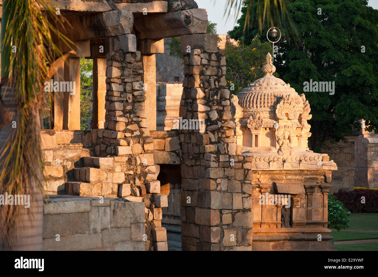 Indien, Tamil Nadu Zustand, Gangaikondacholapuram, den Brihadisvara-Tempel gehört zu den großen lebenden Chola Tempeln als Stockfoto