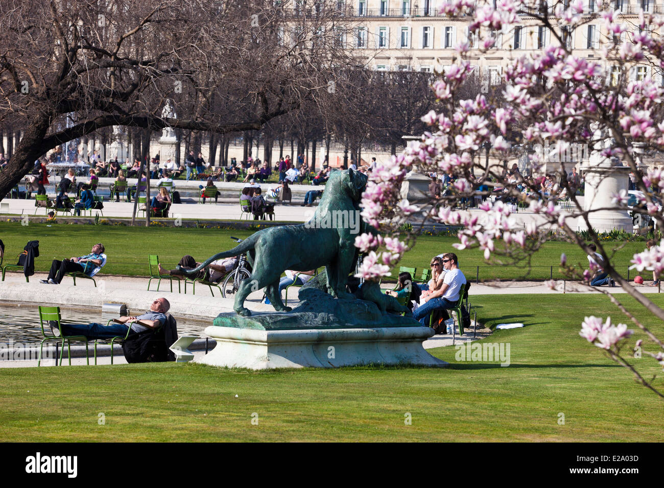 Frankreich, Paris, den Tuilerien-Gärten im Frühjahr Stockfoto