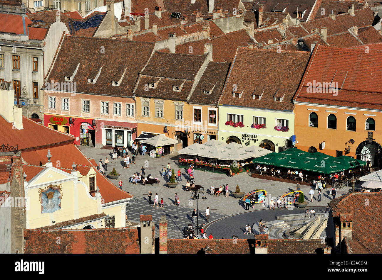 Rumänien, Siebenbürgen, Brasov, Piata Sfatului (Rates Quadrat) Stockfoto