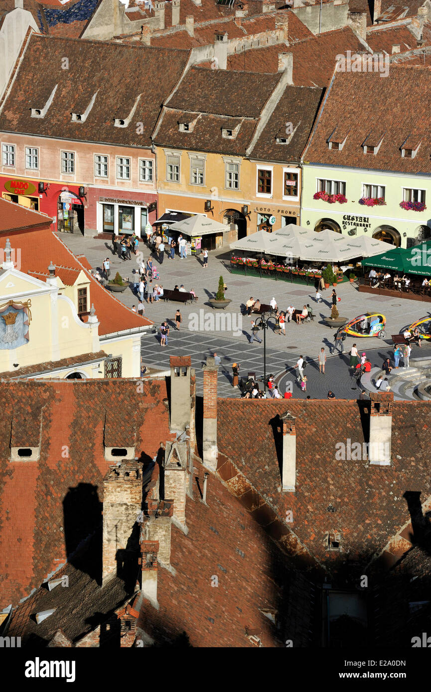 Rumänien, Siebenbürgen, Brasov, Piata Sfatului (Rates Quadrat) Stockfoto