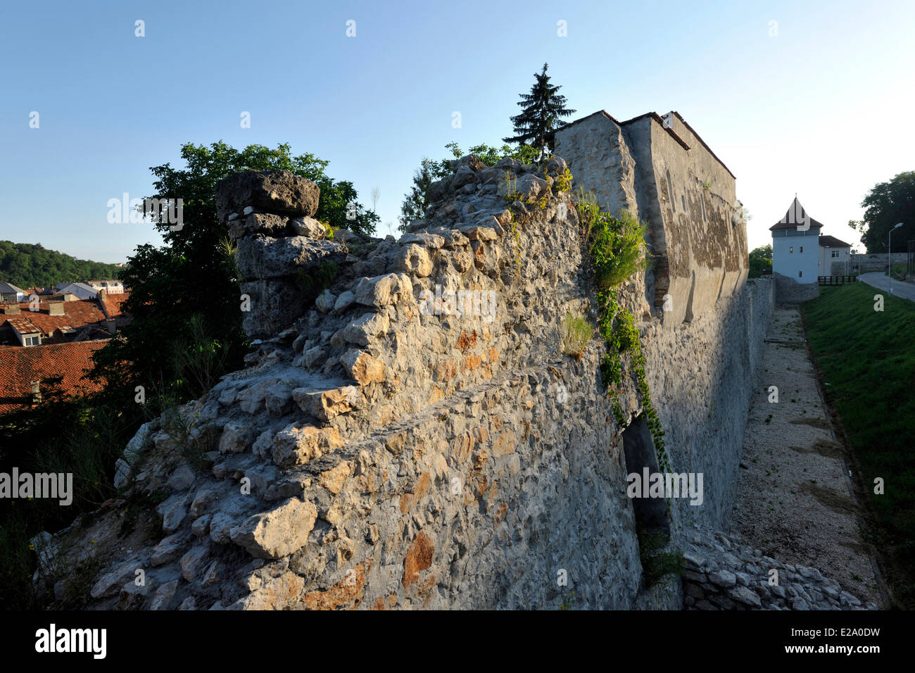 Rumänien, Siebenbürgen, Brasov, Stadtmauer Stockfoto