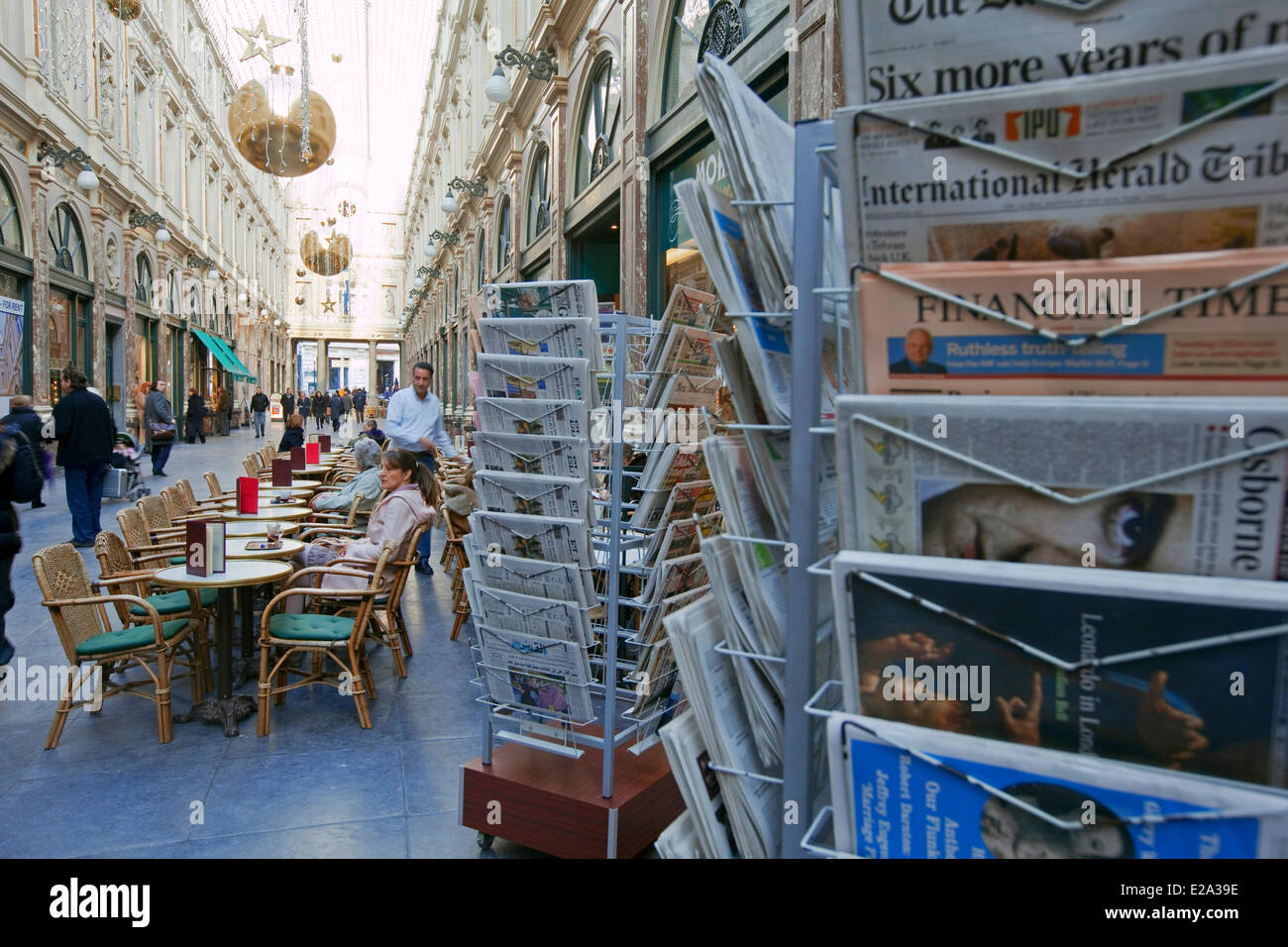 Belgien, Brüssel, Royals Galerien von St-Hubert Stockfoto