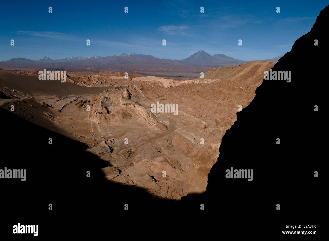 Chile, Antofagasta Region, El Loa Provinz, Atacama-Wüste, Blick auf das Death Valley Stockfoto