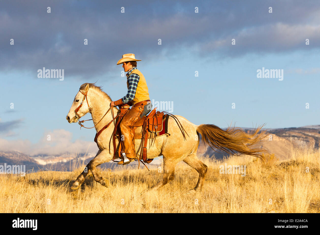 USA, Wyoming, Shell, das Versteck Guest Ranch, Cowboy, Edward Stockfoto