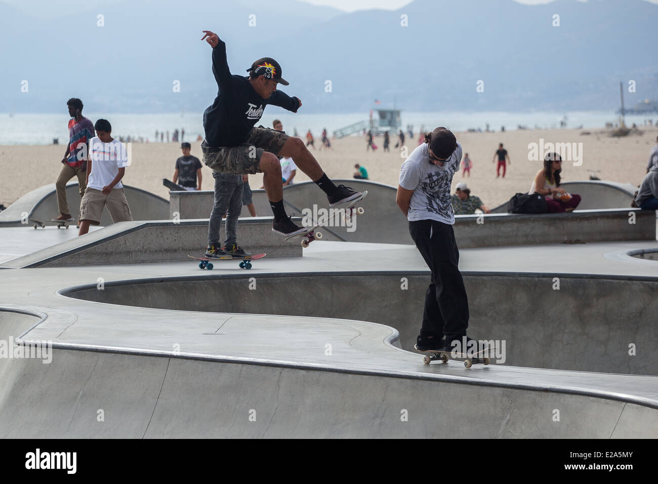 Skateboarder am Venice Beach, Los Angeles, Kalifornien, USA Stockfoto