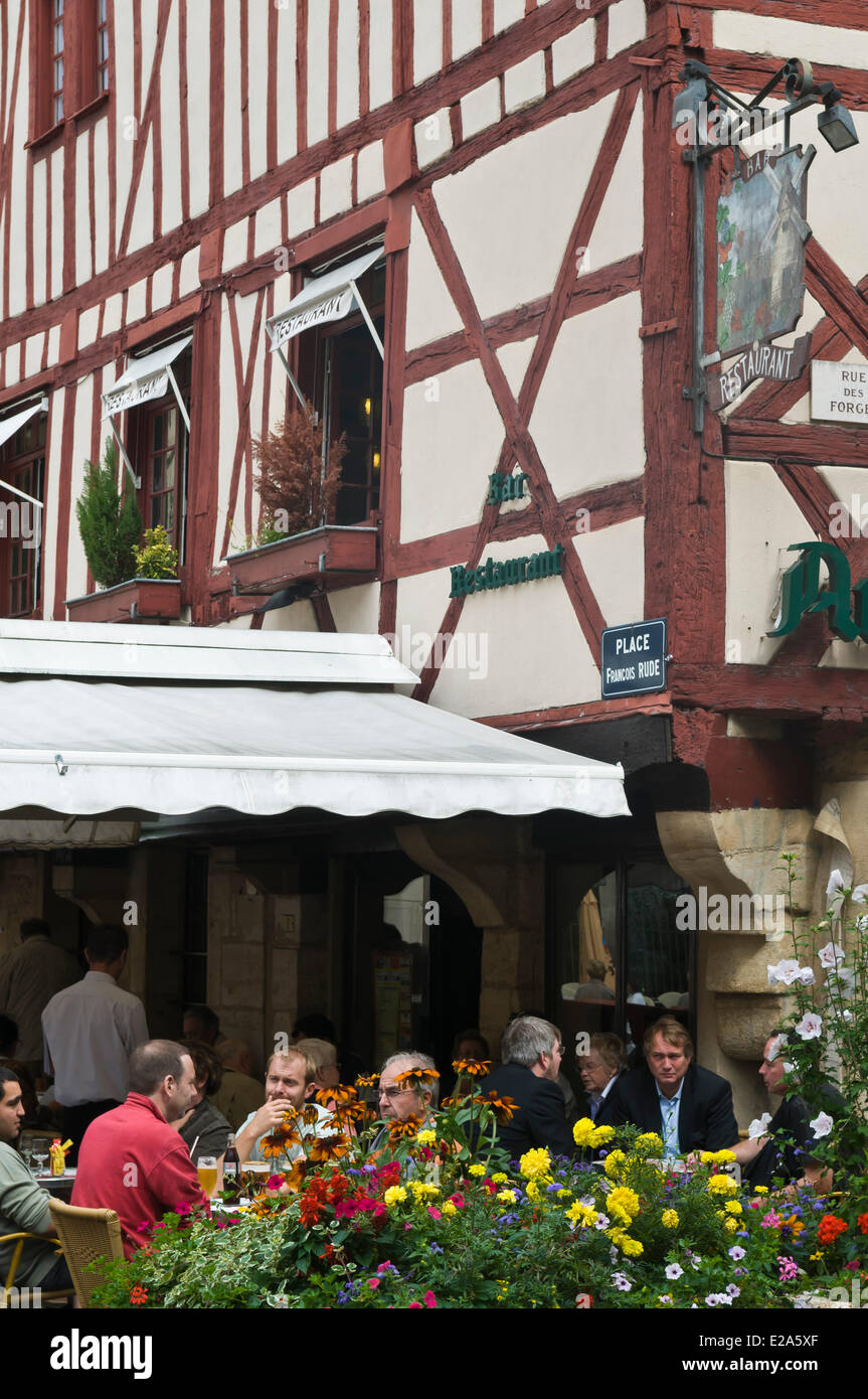 Frankreich, Cote d ' or, Dijon, halbe Fachwerkhaus Place Francois Rude Stockfoto