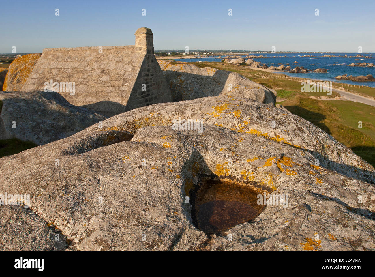 Frankreich, Finistere, Pays Pagan, Kerlouan, Meneham reichen, der Wache, eine ehemalige Zollstation siebzehnten Jahrhundert Stockfoto