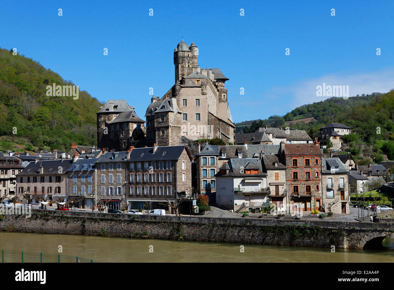 Frankreich, Aveyron, Lot-Tal, Estaing gekennzeichnet Les Plus Beaux Dörfer de France (schönste Dörfer Frankreichs), eine Stockfoto