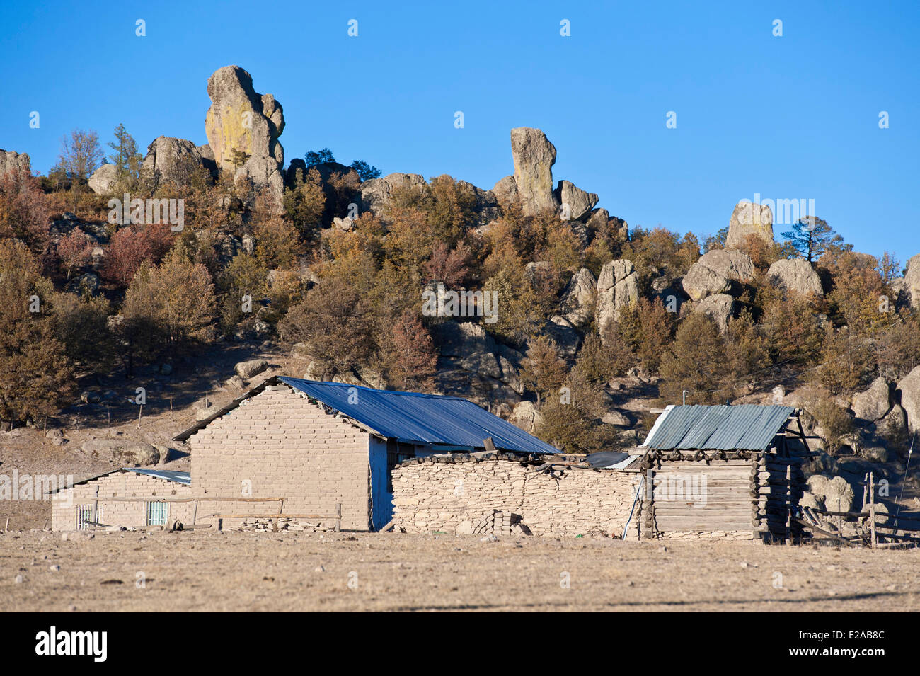 Mexiko, Chihuahua, Copper Canyon, Repräsentantenhaus in der Nähe von Creel Stockfoto