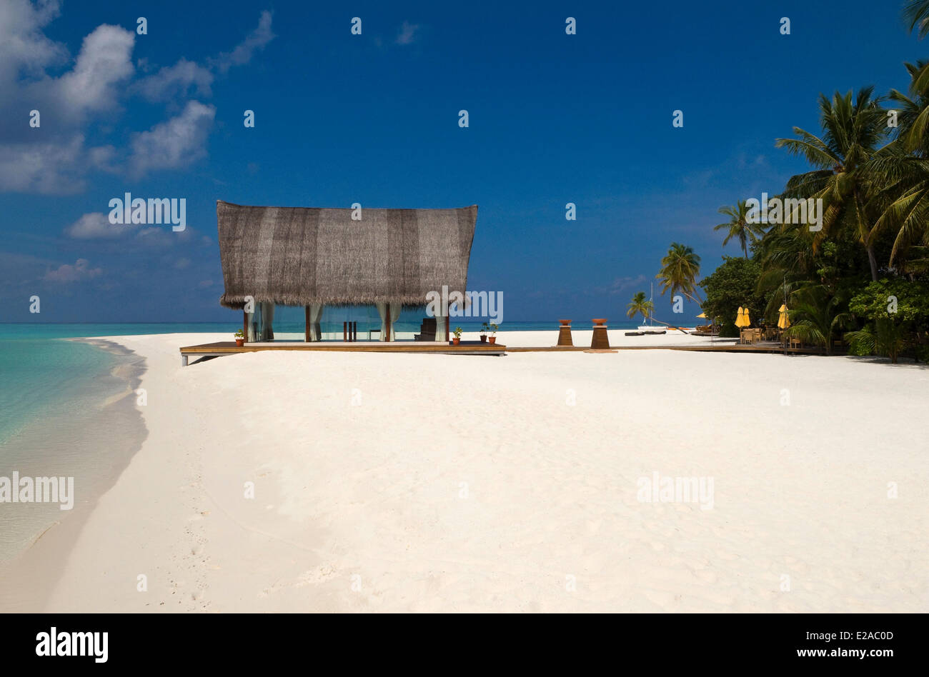 Malediven, Alifu Dhaalu Atoll, Velavaru Island, Angsana Velavaru Resort und Spa des Banyan Tree Hotels der Gruppe Stockfoto