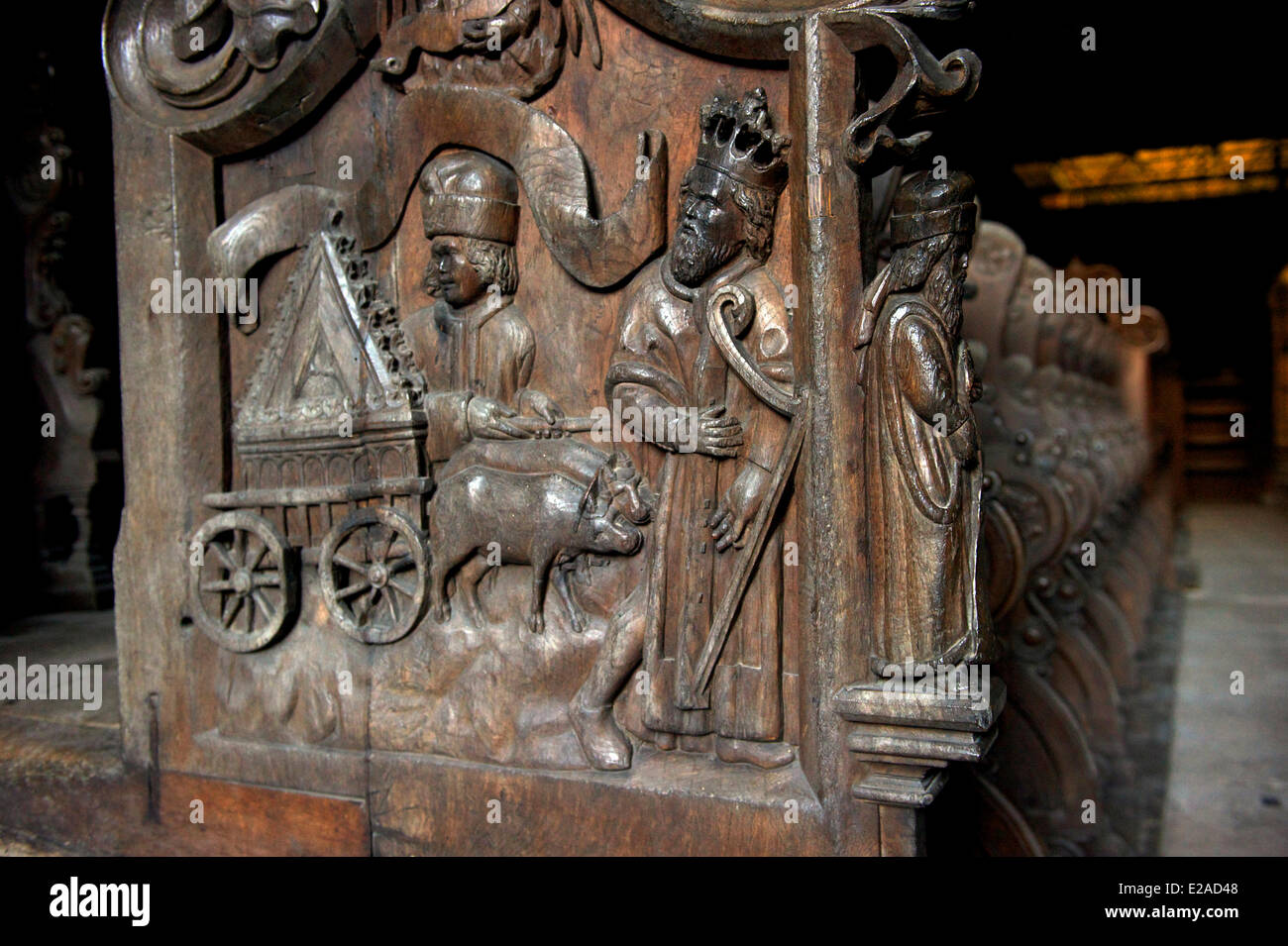 Deutschland, Baden Württemberg, Maulbronn, Maulbronn Abbey als Weltkulturerbe der UNESCO, Stände der Kirche aufgeführt Stockfoto