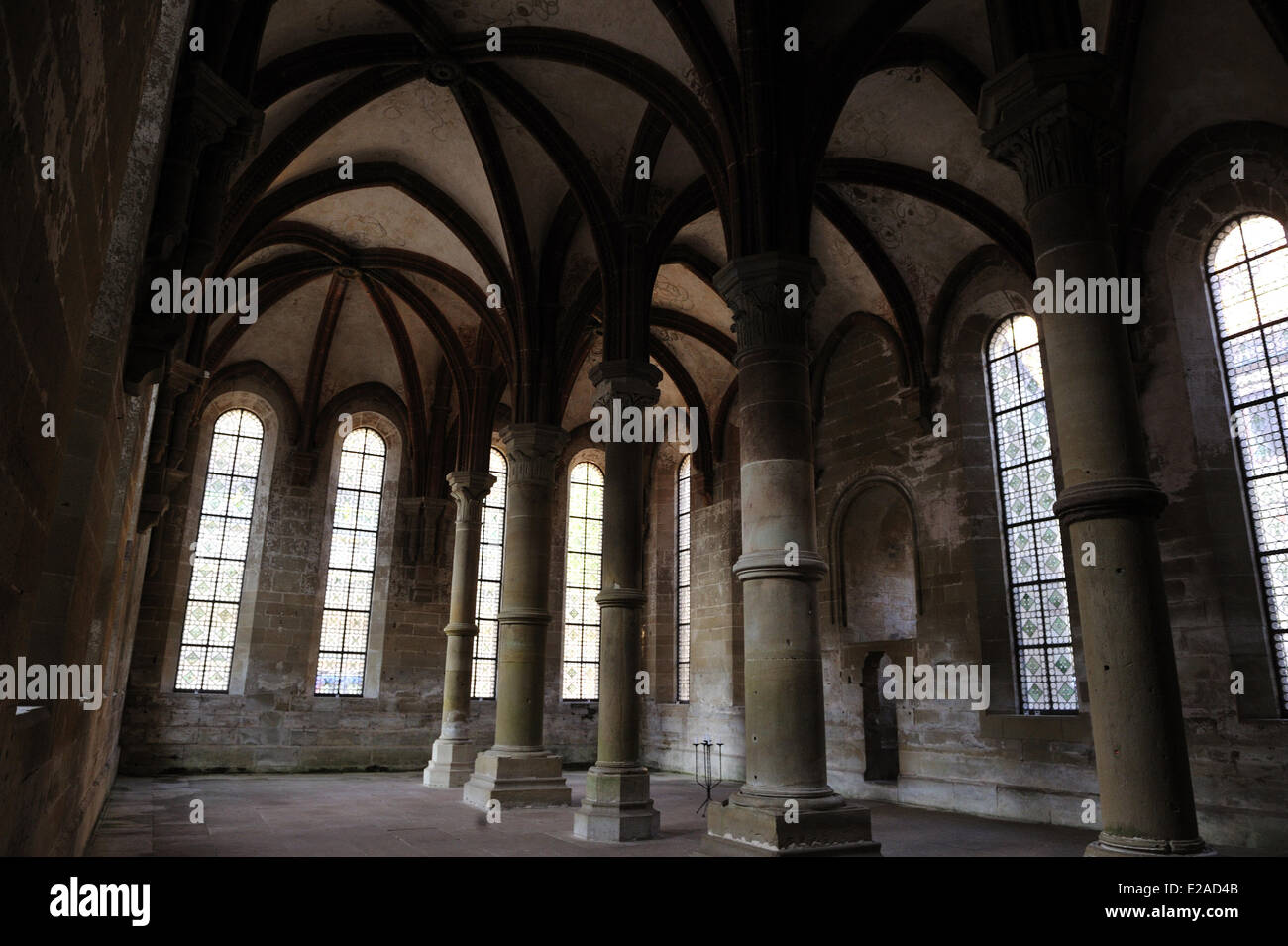 Deutschland, Baden Württemberg, Maulbronn, Maulbronn Abbey als Weltkulturerbe der UNESCO, Herren Refektorium (Herrenrefektorium) aufgeführt. Stockfoto