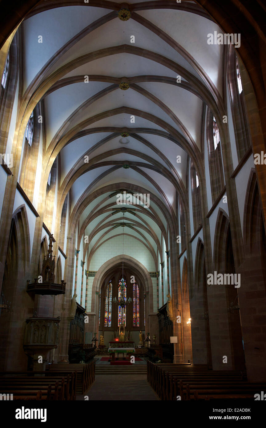 Frankreich, Bas Rhin, Niederhaslach, Kirche Saint Florent Stockfoto