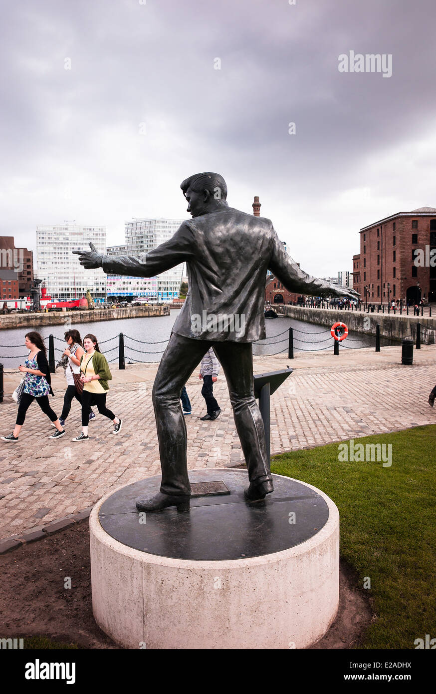 Statue von Billy Fury in Liverpool UK Stockfoto