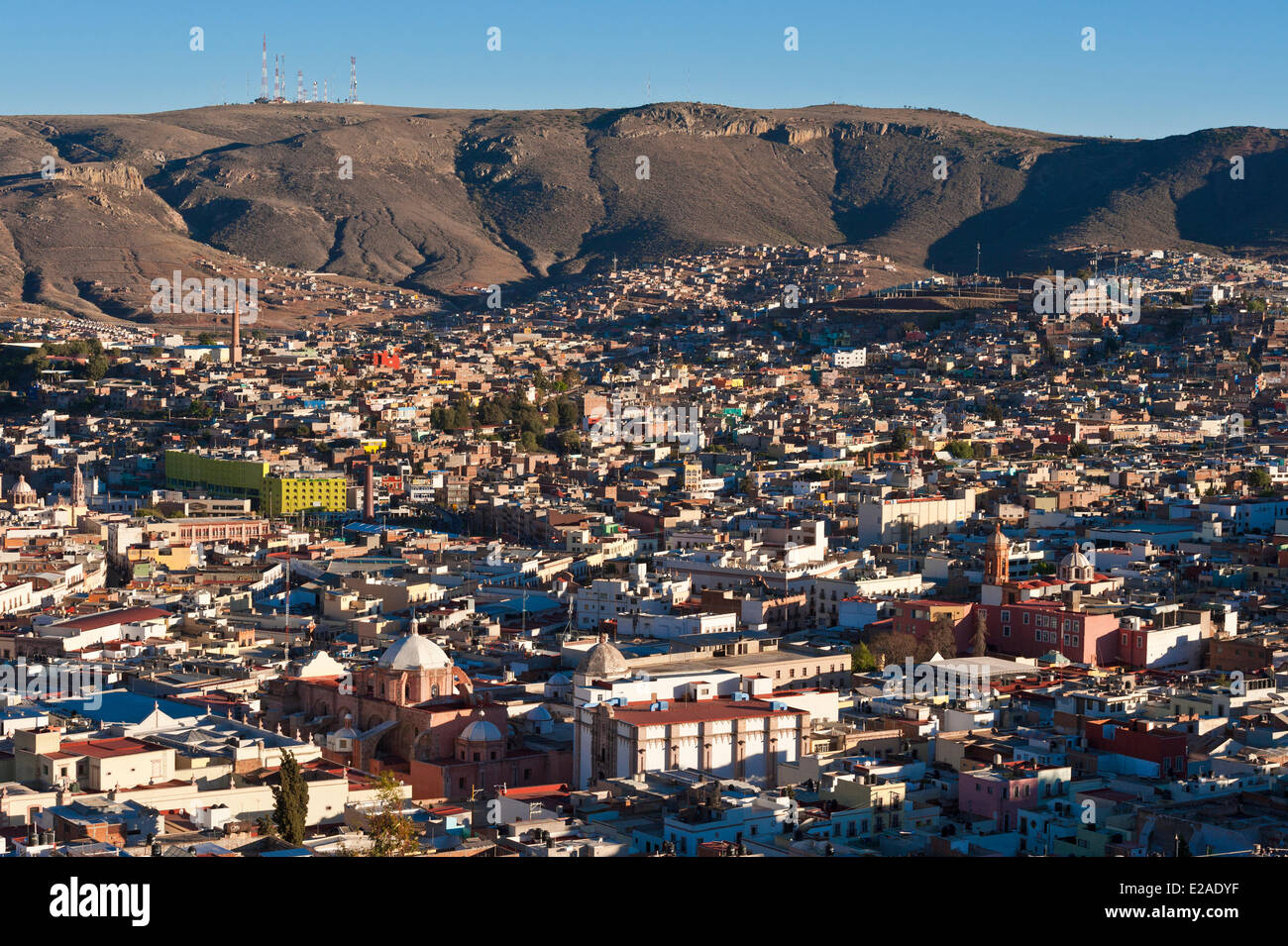 Mexico, Bundesstaat Zacatecas, Zacatecas Stadt, Weltkulturerbe der UNESCO, Panoramablick über die Stadt Stockfoto