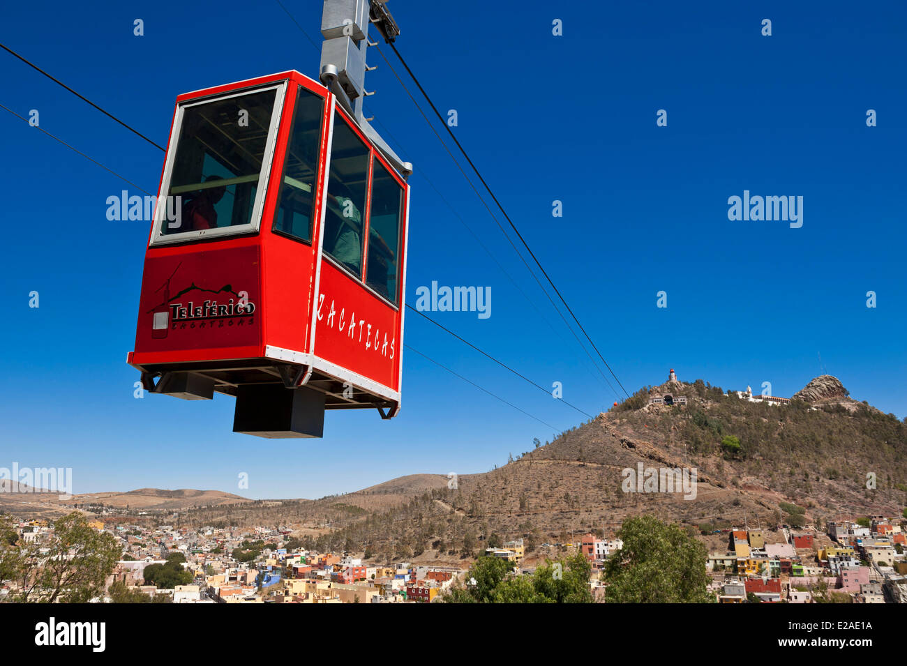 Mexico, Bundesstaat Zacatecas, Zacatecas Stadt, Weltkulturerbe der UNESCO, die Seilbahn Stockfoto