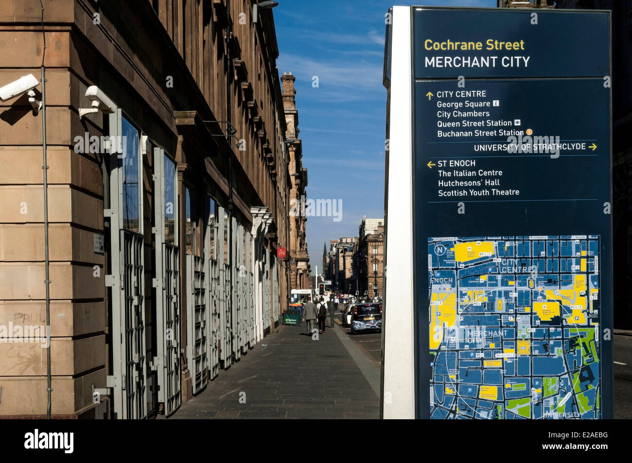 Großbritannien, Schottland, Glasgow, Innenstadt, Cochrane Street Stockfoto