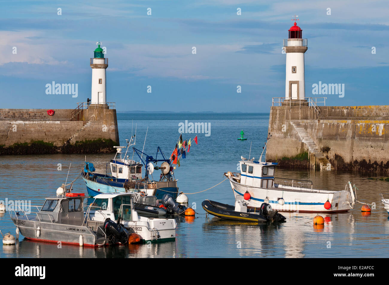 Frankreich, Morbihan, Belle Ile En Mer, Le Palais, Eingang von der Außenhafen Stockfoto