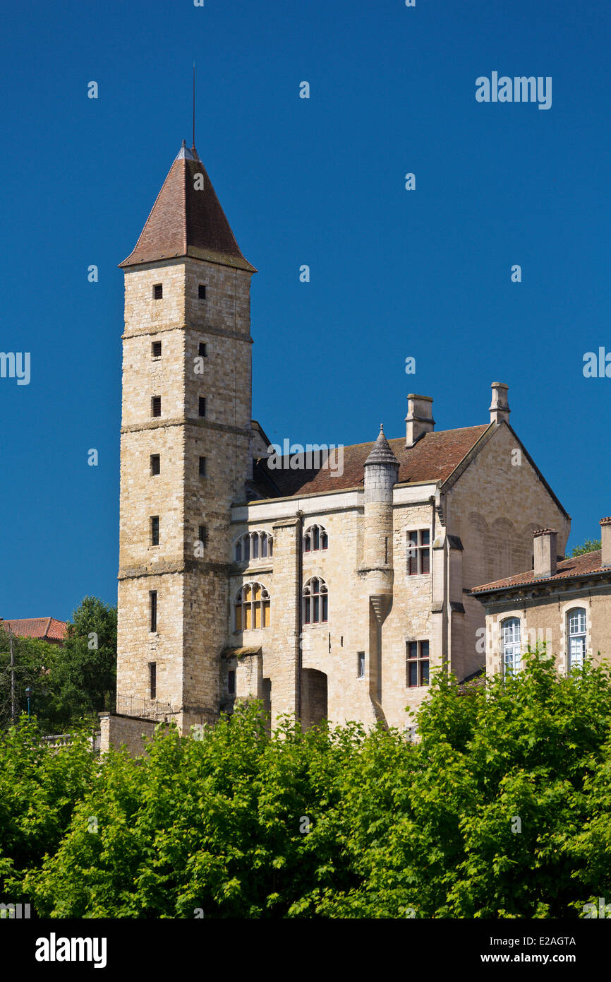 Frankreich, Gers, Auch, auf El Camino de Santiago, Tour d'Armagnac im oberen Teil der Stadt dominieren Gers Fluss zu stoppen Stockfoto