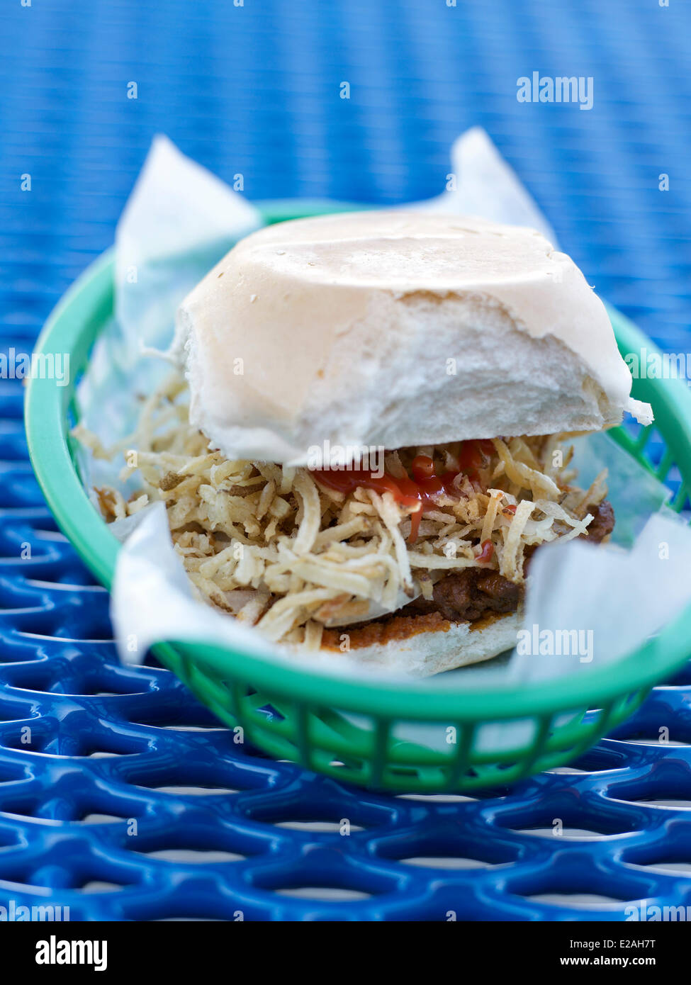 USA, Florida, Miami, feature: Miam!, das Krankenhaus bestellen El Mago Fritas Stockfoto