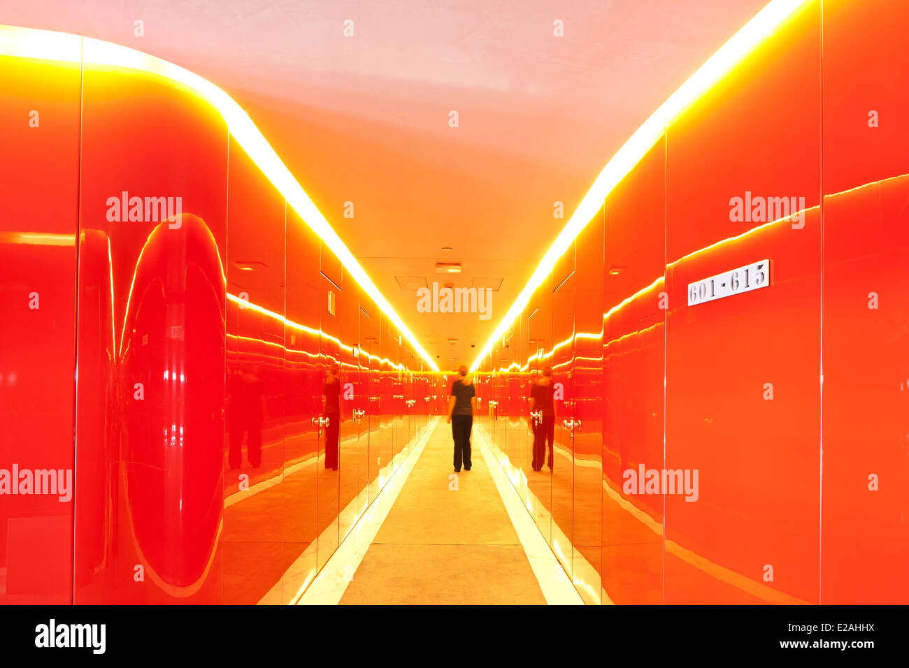 Spanien, Madrid, Puerta America Hotel öffnete im Jahr 2005, Stock, konzipiert vom australischen Designer Marc Newson Stockfoto