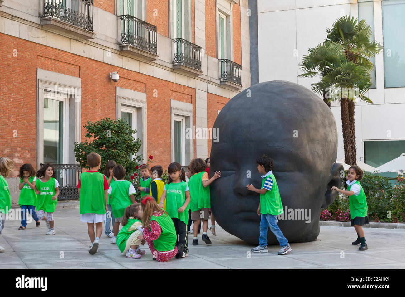 Spanien, Madrid, Museo Thyssen-Bornemisza öffnete im Jahr 1992, Gerichte mit Antonio Lopez Skulptur Stockfoto