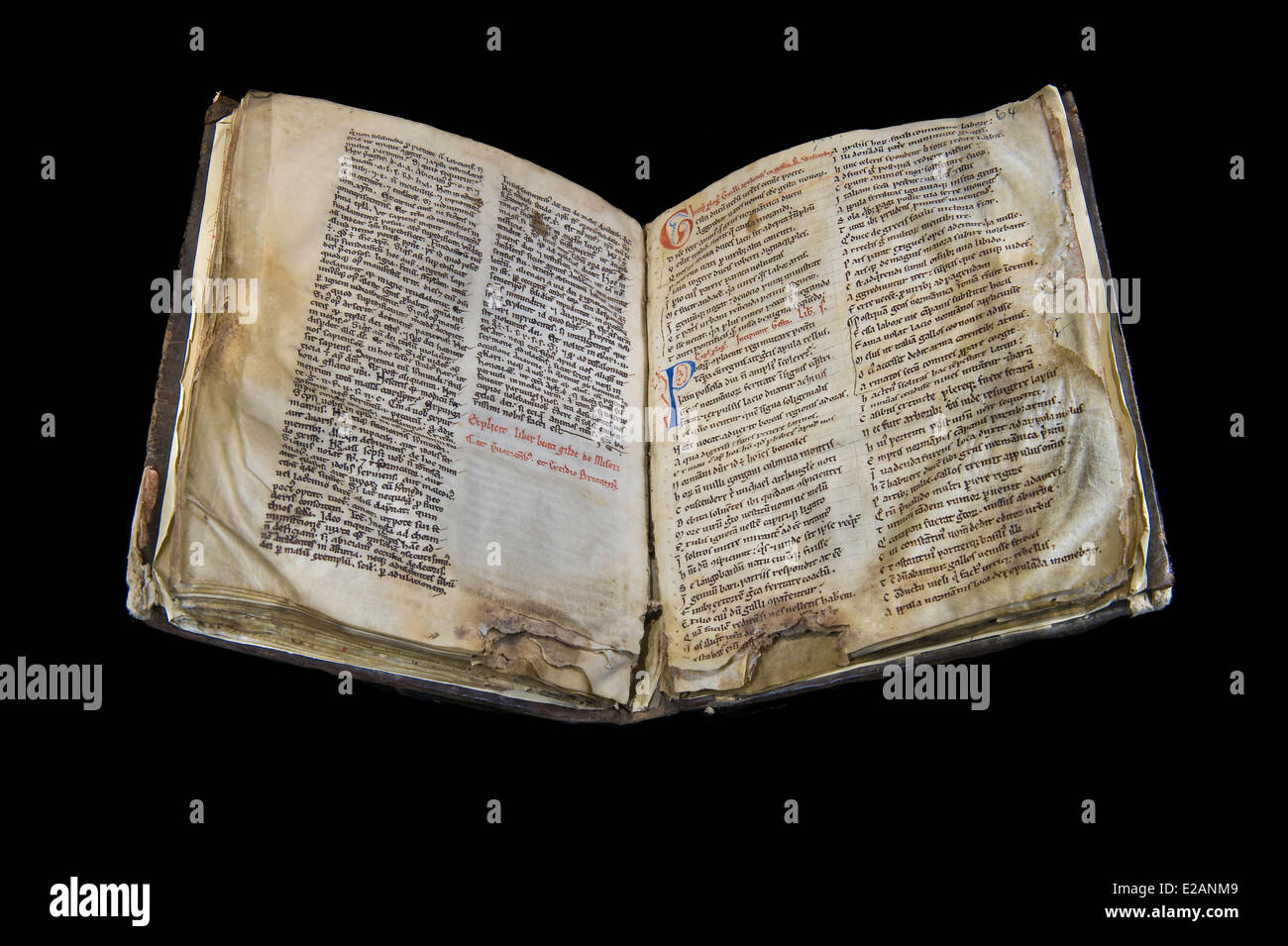 Frankreich, Manche, Avranches, Scriptorial, Mont Saint Michel Manuskripte Museum, Originalhandschriften Mont Stockfoto