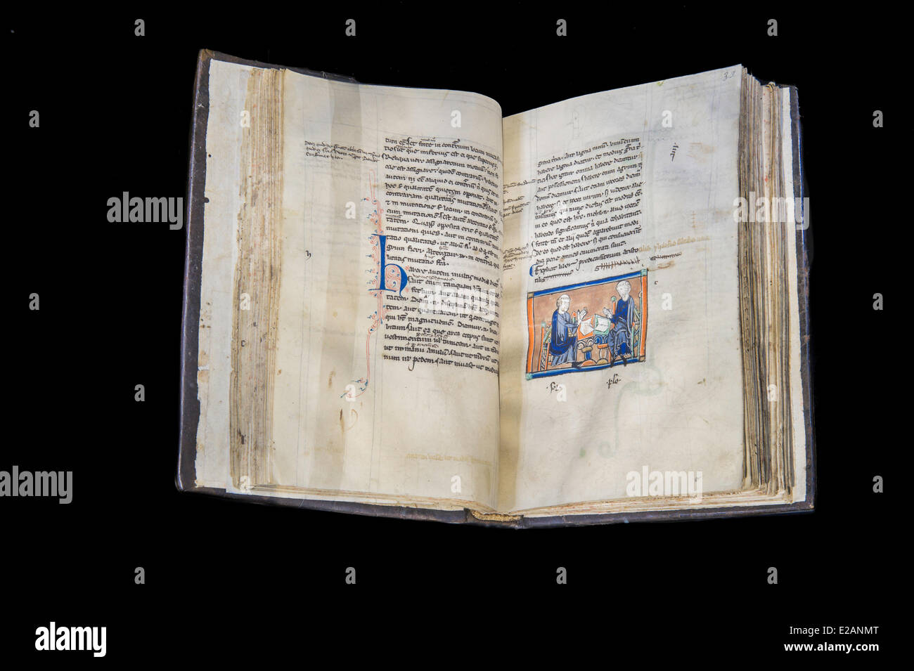 Frankreich, Manche, Avranches, der Scriptorial, Mont Saint Michel Manuskripte Museum, Mont Originalhandschriften, zwei neuplatonischen Stockfoto