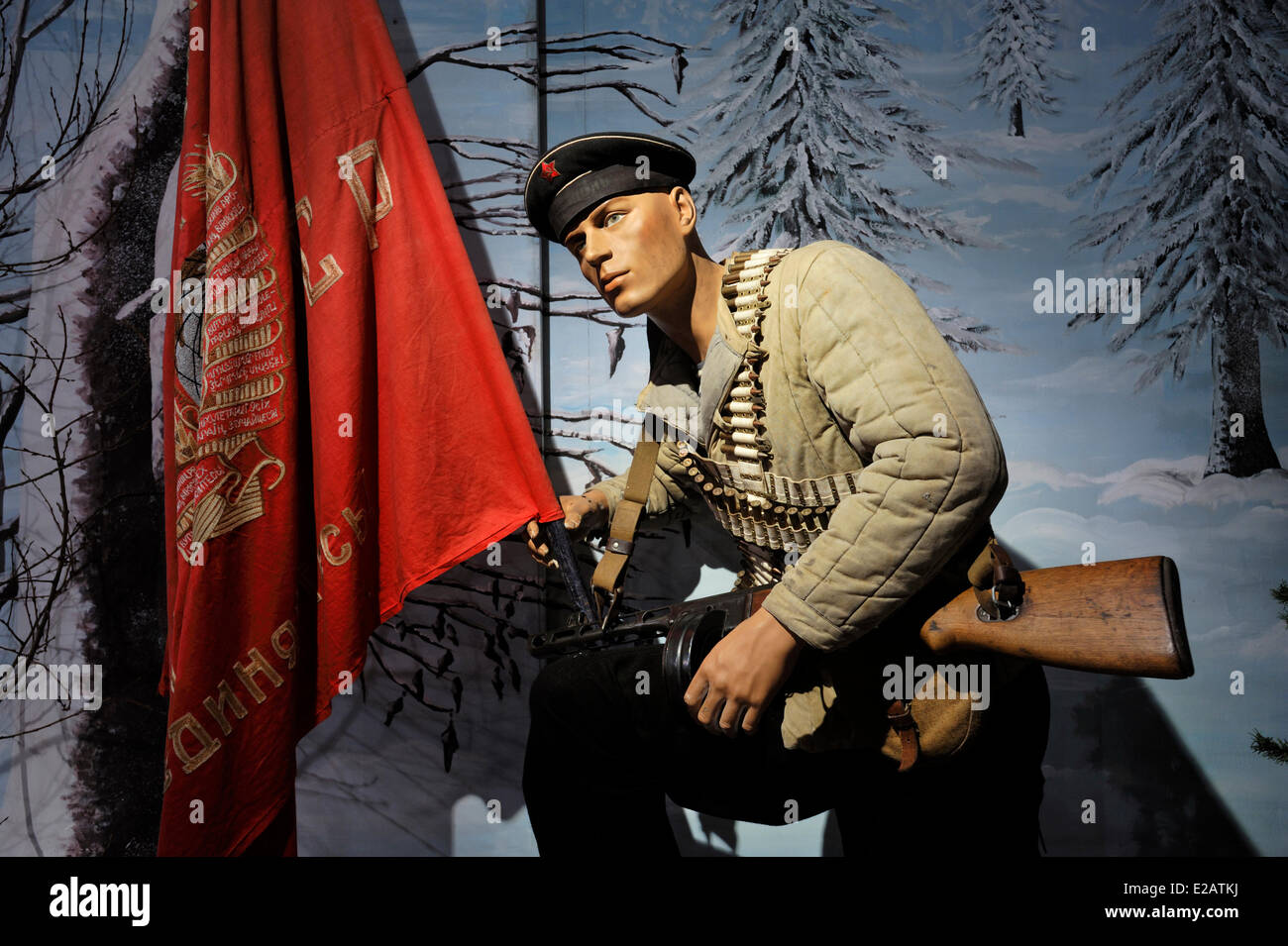 Frankreich, Pas-de-Calais, Ambleteuse, Museum 39-45, Fusilier Marin Russisch Stockfoto