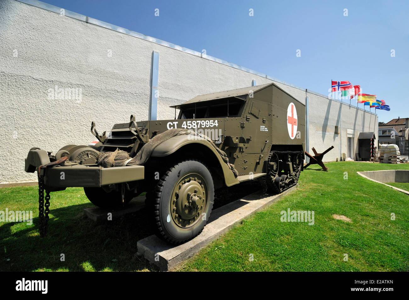 Frankreich, Pas-de-Calais, Ambleteuse, Museum 39-45, US-Armee m-16 Halftrack Stockfoto