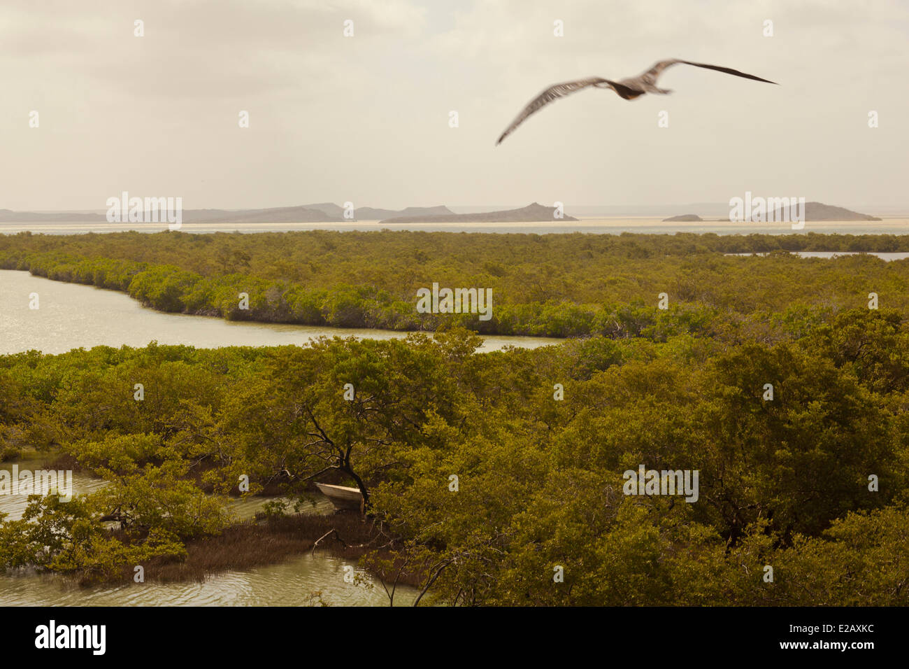 Kolumbien, La Guajira Department, Punta Gallinas Landschaft am tiefen Ende der Guajira-Halbinsel Stockfoto