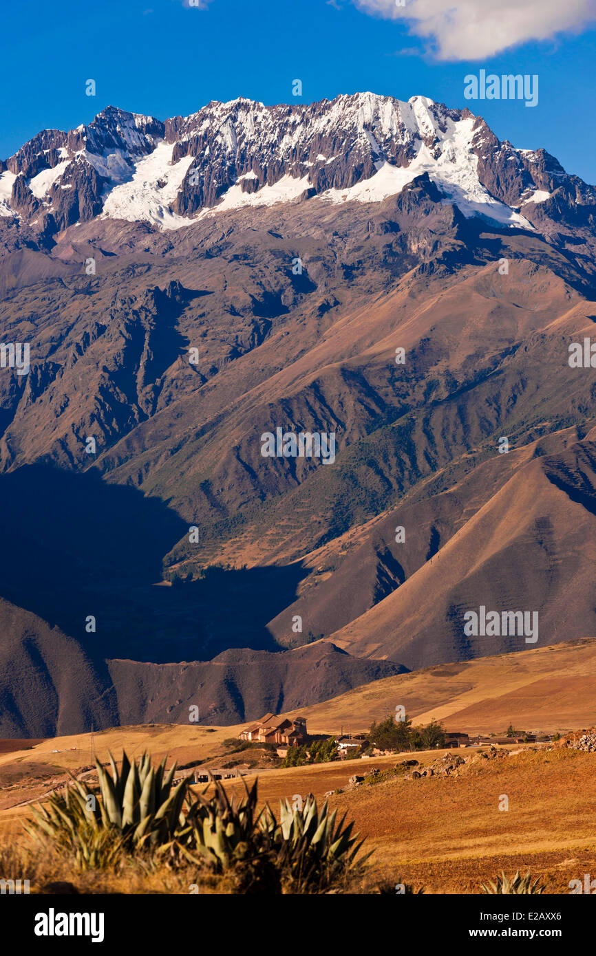 Peru, Cuzco Provinz, Inkas Heiliges Tal, Landschaft Anden in der Nähe von Moray Stockfoto