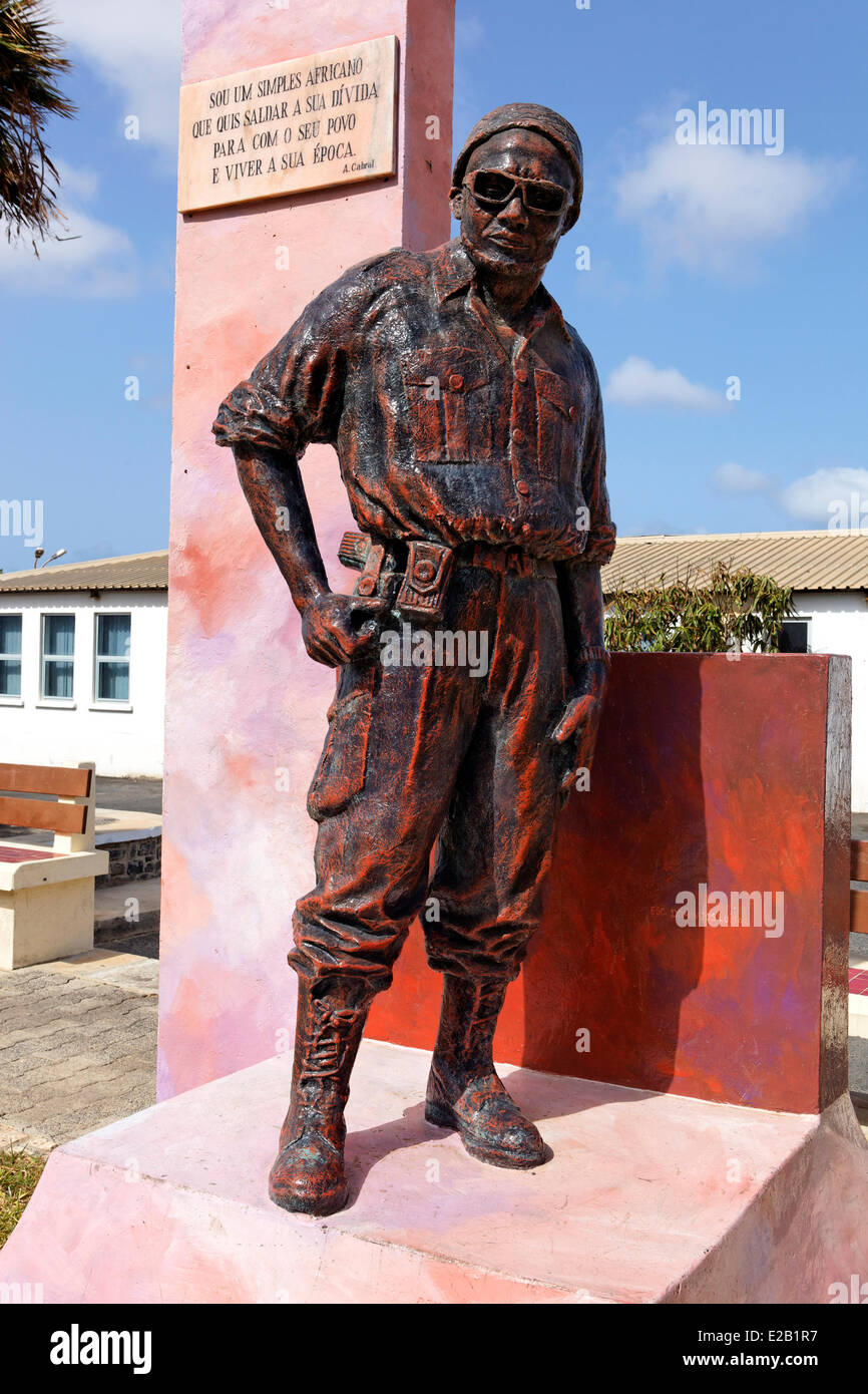 Kap Verde, Sal, Statue von Amilcar Cabral, der Unabhängigkeit Kap Verde gab Stockfoto